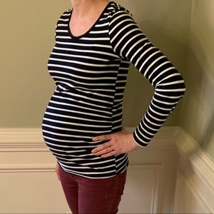 BumpStart Black and White Striped Top